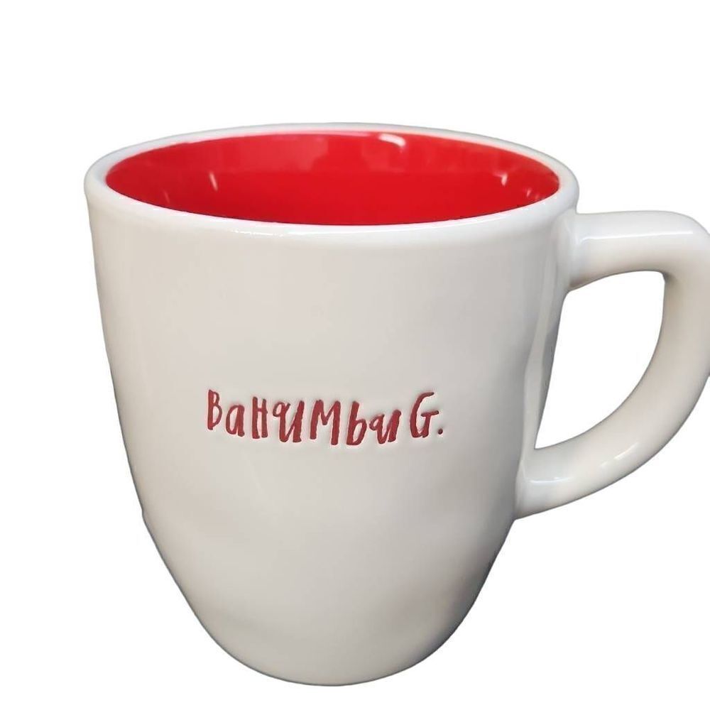 Rae Dunn White Red "BaHumbug" Holiday Coffee Mug